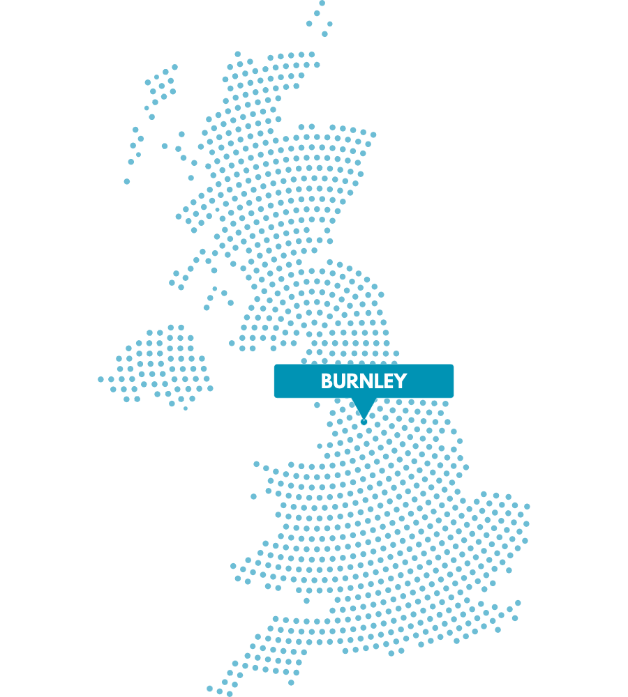 Map graphic with a pin and label reading Nottingham