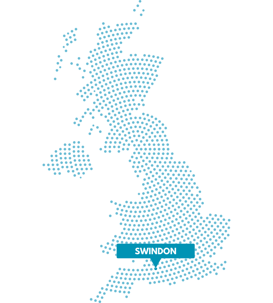 Map graphic with a pin and label reading Nottingham