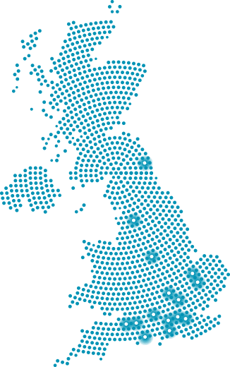 An illustration of a map of the UK