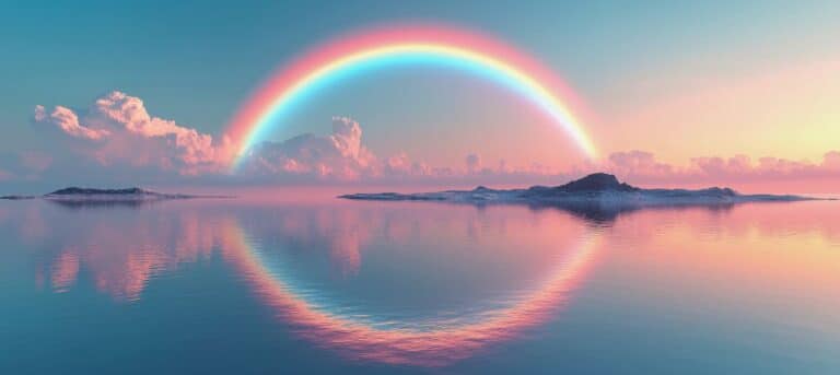 Image of a rainbow reflecting over water - hr consultant support network