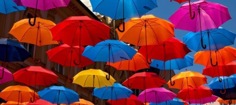 picture of colourful umbrellas - hr consultancy templates